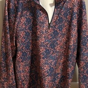 Zizzi Women’s Zip Up Sweater in Blue and Pink